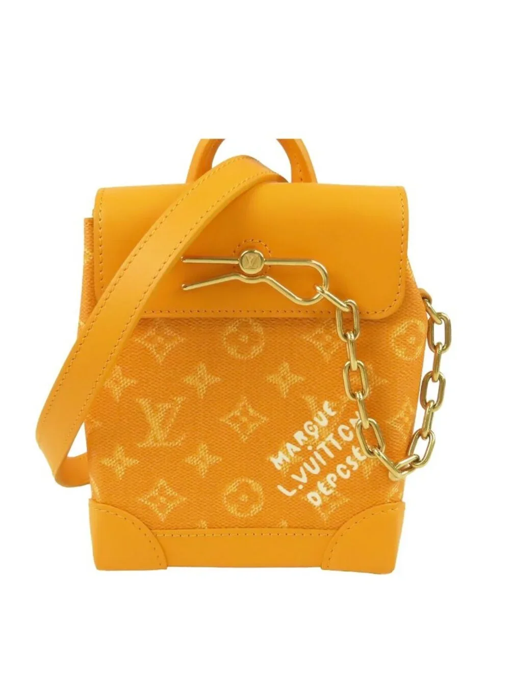 Louis Vuitton Nano Steamer Yellow Monogram Heritage 2-Way Shoulder Bag